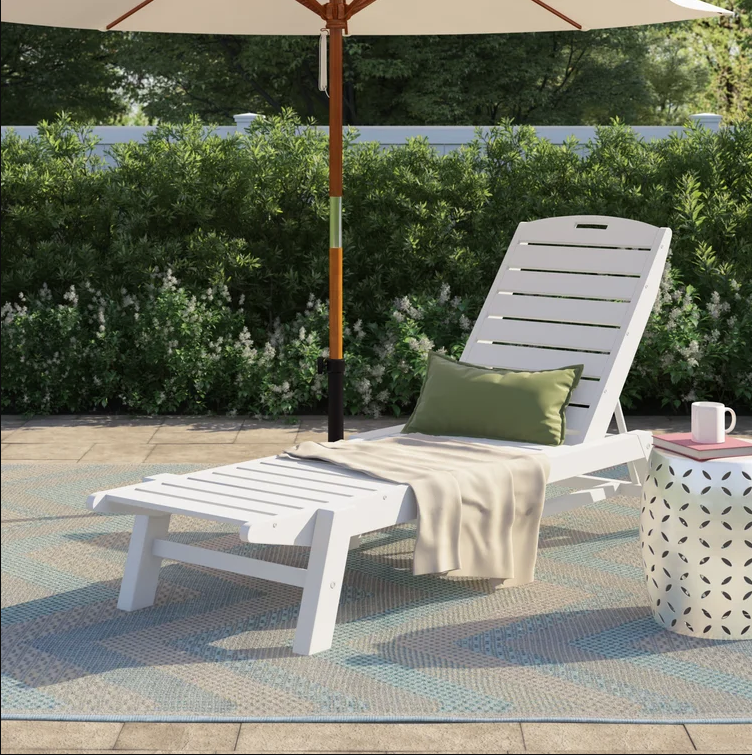 <p><a href="https://go.redirectingat.com?id=74968X1596630&url=https%3A%2F%2Fwww.wayfair.com%2Foutdoor%2Fpdp%2Fpolywood-nautical-chaise-po1384.html&sref=https%3A%2F%2F" rel="nofollow noopener" target="_blank" data-ylk="slk:Shop Now;elm:context_link;itc:0;sec:content-canvas" class="link ">Shop Now</a></p><p>Polywood Nautical Chaise</p><p>$339.00</p>