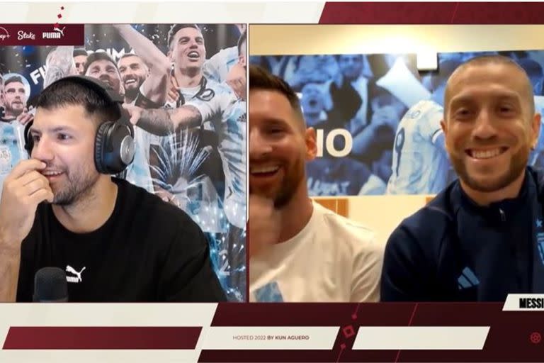 El streaming que hizo con Messi y el Kun Agüero durante el Mundial