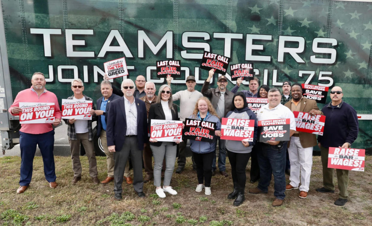 Teamsters working nationwide at Anheuser-Busch have voted by an overwhelming 99 percent to authorize a strike. (Courtesy: International Brotherhood of Teamsters)