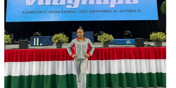  Bajacaliforniana Natalia Escalera entra al top 5 del Mundial de Gimnasia de Hungría