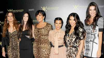 Khloe Kardasian, Kylie Jenner, Kris Kardashian, Kourtney Kardashian, Kim Kardashian and Kendall Jenner attend the Kardashian Kollection Launch Party at The Colony on August 17, 2011 in Hollywood, California.