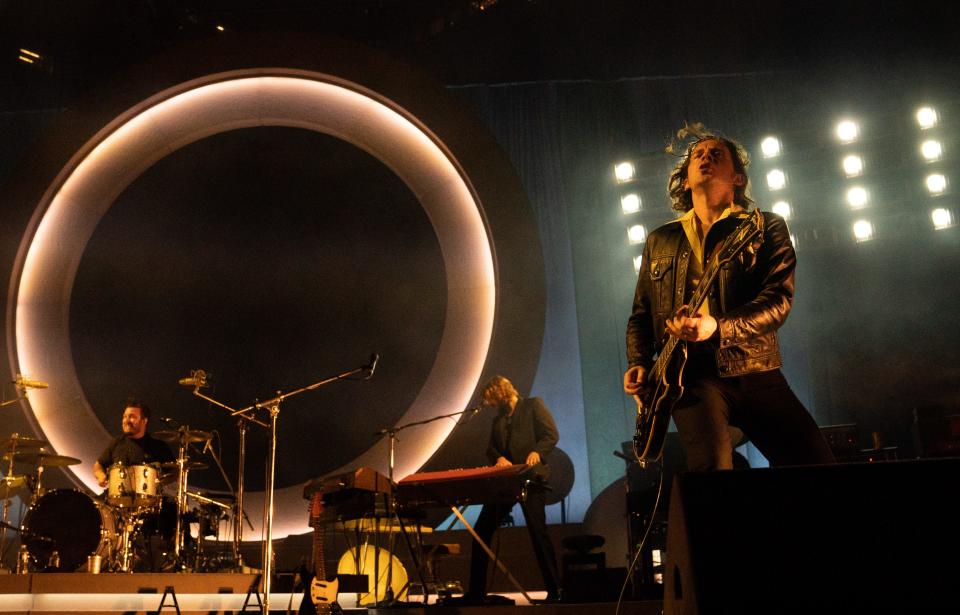 Arctic Monkey's guitarist Jamie Cook performs during their show at Ascend Amphitheater in Nashville, Tenn., Tuesday night, Sept. 12, 2023.