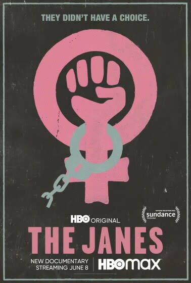 This image released by HBO Max shows promotional art for the documentary "The Janes," streaming June 8. (HBO Max via AP)