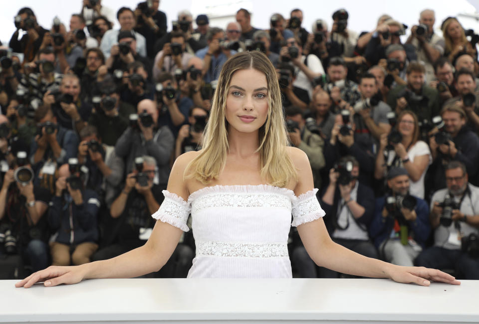 Actress Margot Robbie poses for photographers at the photo call for the film 'Once Upon a Time in Hollywood' at the 72nd international film festival, Cannes, southern France, Wednesday, May 22, 2019. (Photo by Vianney Le Caer/Invision/AP)