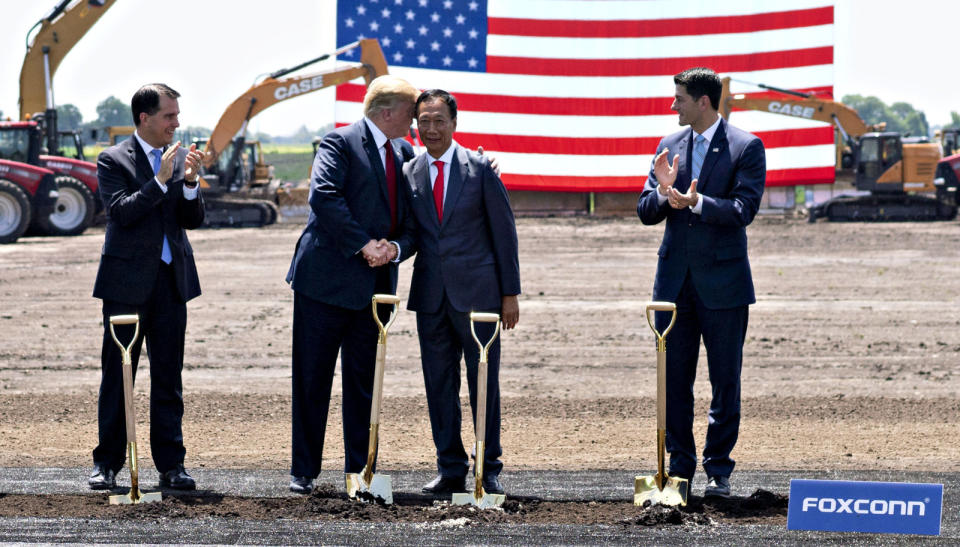 Following talks with President Trump, Foxconn says it is indeed building a