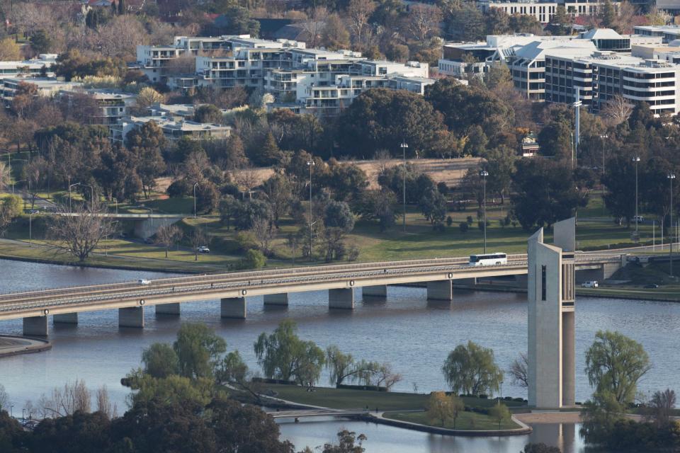 Photo taken on Sept. 14, 2021 shows a thoroughfare in Canberra, Australia.  The COVID-19 lockdown in Australia's capital city has been extended by a month as the country continues to battle the third wave of infections. (Photo by Liu Changchang/Xinhua via Getty Images)