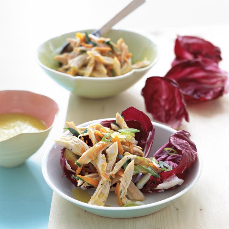 Chicken Salad in Radicchio Cups