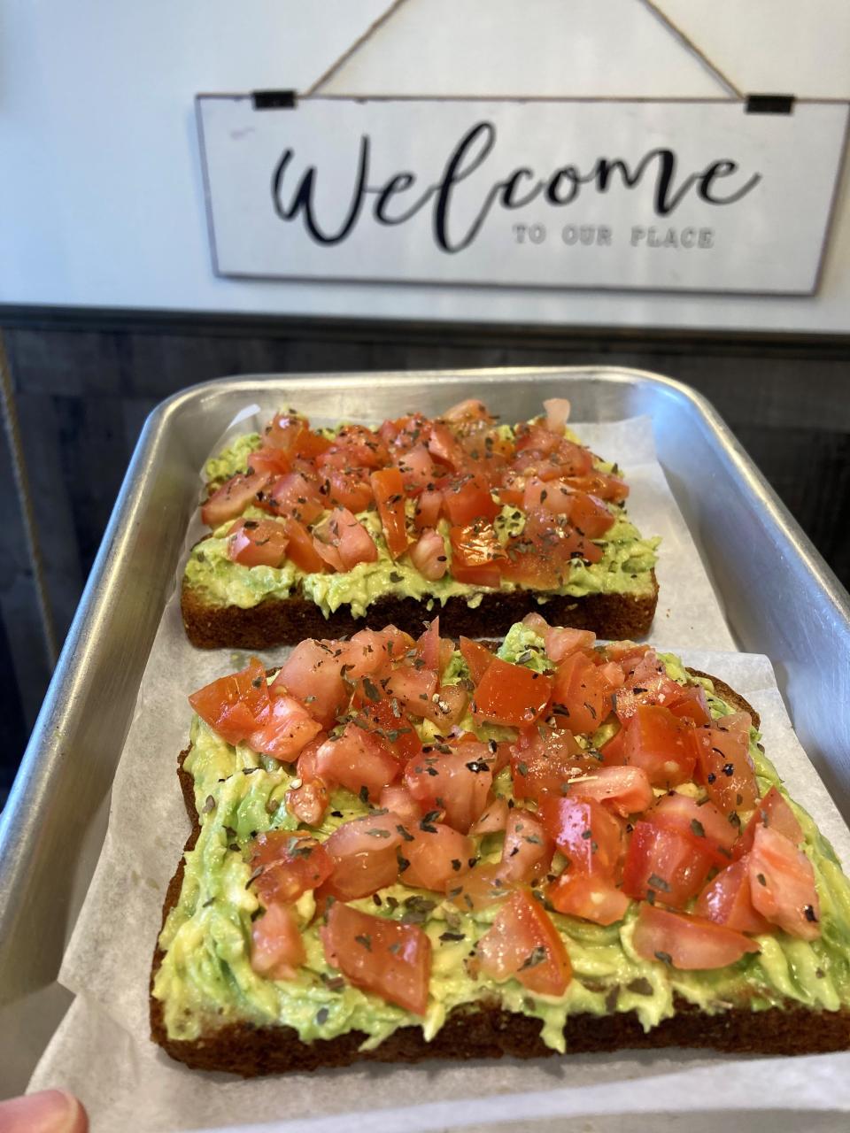 The Vegan Caprese toast at Nella's Nutri-Bar in Croton-on-Hudson is avocado toast with tomato, basil, salt and pepper. Photographed Jan. 27, 2023