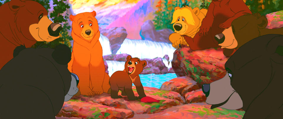 The animated bears in a scene from the movie