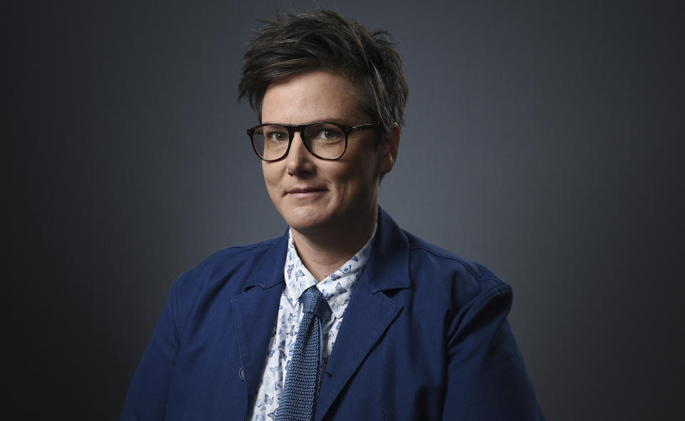 In this Dec. 10, 2018 photo, Australian comedian Hannah Gadsby poses for a portrait in Los Angeles. The Australian standup was little known in America when her Netflix special "Hannah Gadsby: Nanette" arrived in June, dissecting culture and the very artform she practices. (Photo by Chris Pizzello/Invision/AP)