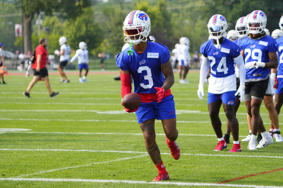 Damar Hamlin’s family was at Bills training camp on Monday to mark yet another milestone in his return to football after last season’s terrifying collapse.