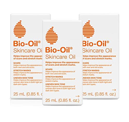 Bio-Oil Skincare Oil, Body Oil for Scars and Stretch Marks, Hydrates Skin, Non-Greasy, Dermatologist Recommended, Non-Comedogenic, 0.85 Ounces, Pack of 3, For All Skin Types, with Vitamin A, E