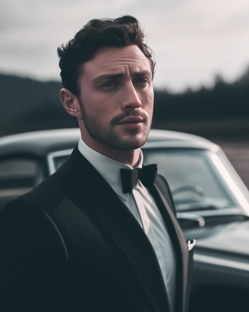 Aaron Johnson as the next James Bond created using AI