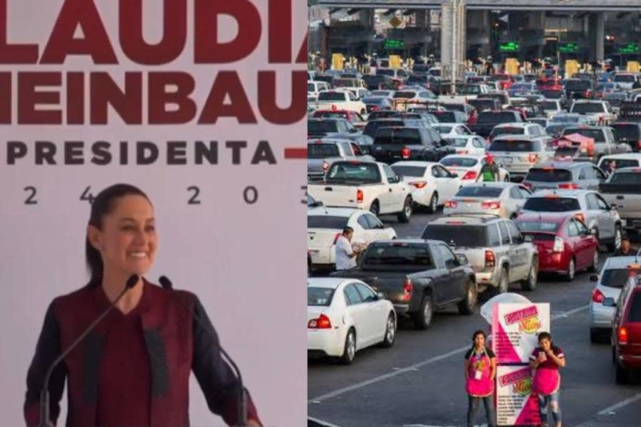 Claudia Sheinbaum, trabajará para resolver problemática de tráfico en cruces fronterizos de Tijuana