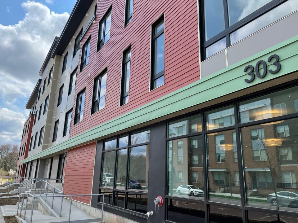 Snyder-Braverman Development Co. built 61 new apartments at 303 Market St. in South Burlington in collaboration with UVM Health Network. The building opened on April 28, 2023. Seen here on April 26, 2023.