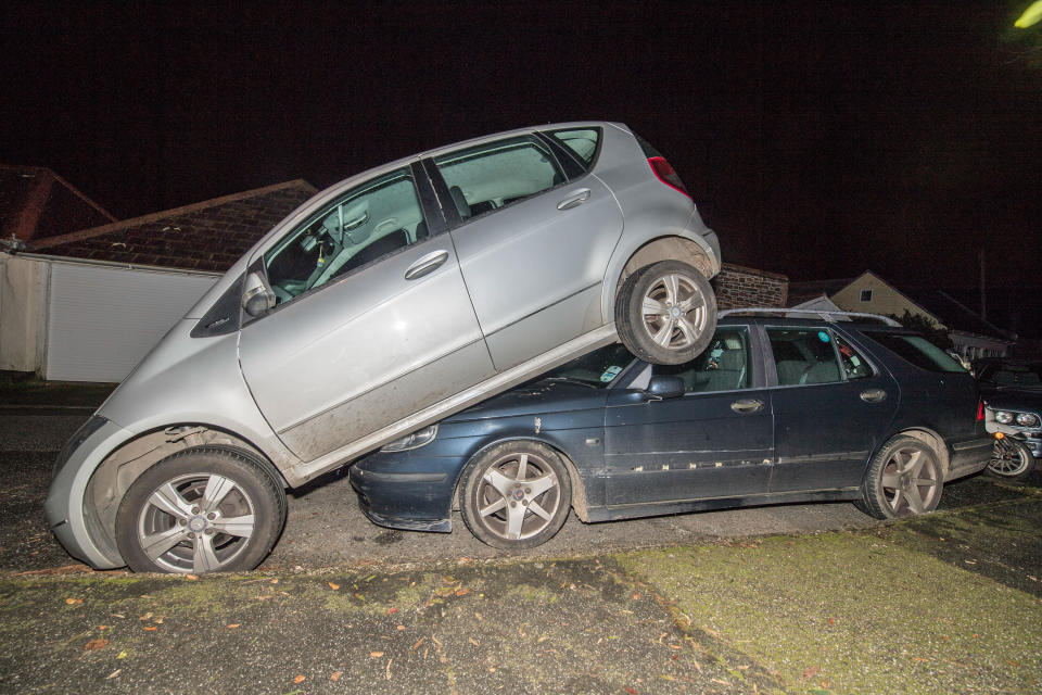 The incident happened on Saturday night in Falmouth, Cornwall (Picture: SWNS)