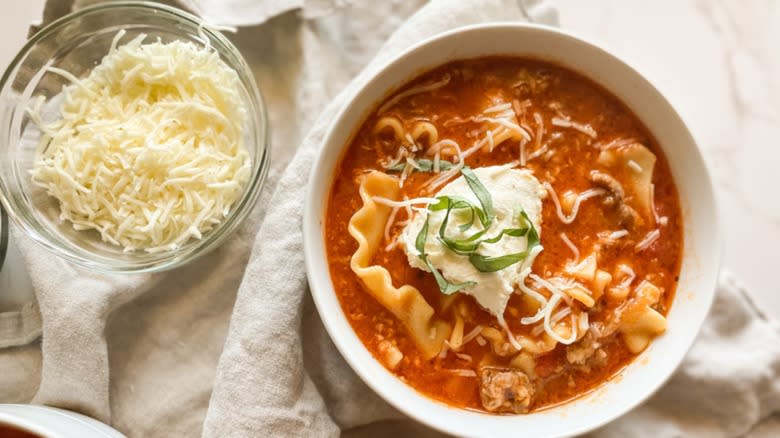 Lasagna soup