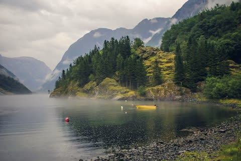 Kayaking not your thing? Take a boat around Naeroyfjord instead - Credit: istock