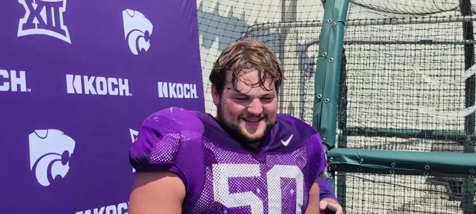 Kansas State offensive lineman Cooper Beebe talks about the prospect of moving from tackle to guard this season.