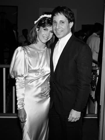 Carrie Fisher and Paul Simon at their August 1983 wedding