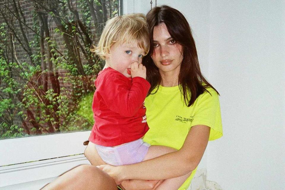 <p><a href="https://www.instagram.com/xxpaigepowell">Paige Powell</a></p> Emily Ratajkowski cuddles with son Sylvester.