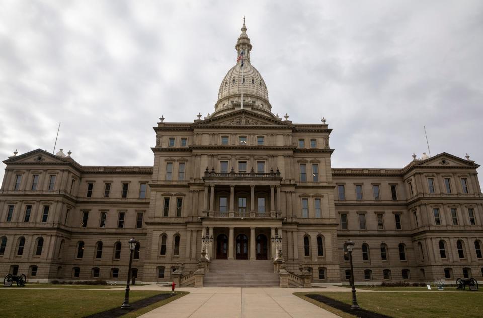 The Michigan State Capitol in Lansing on Wednesday, Dec. 13, 2023.