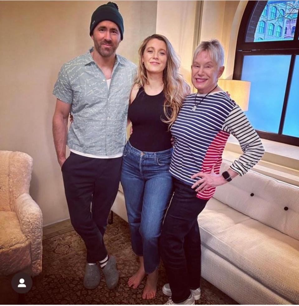 Lively, with husband Ryan Reynolds and mother-in-law, Tammy, showed she’s already back to her pre-pregnancy figure (Instagram Blake Lively)