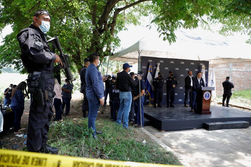 Clandestine cemetery at the house of a former police officer