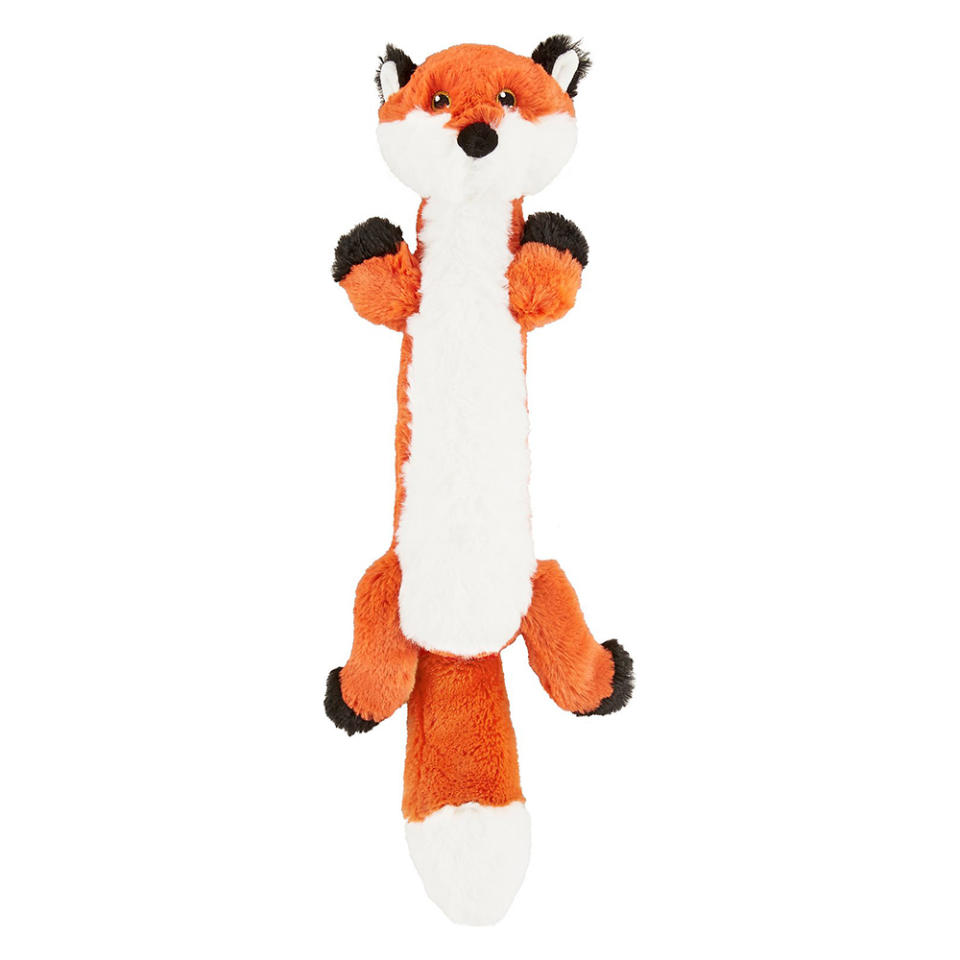 Frisco Skinny Plush Squeaking Fox Dog Toy. (Photo: Chewy)