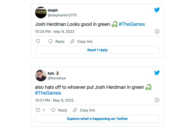 Josh Herdman's character was in the green-wearing Slytherin house. (Twitter)