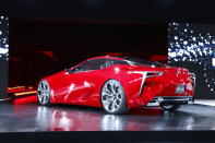 Designed by the Calty Design Research facility in California, the LF-LC concept features an Advanced Lexus Hybrid drive, touted to deliver both performance and fuel efficiency. The 2 2 takes visual cues from both the Lexus LFA and the newly redesigned GS, and possibly offers a glimpse into a next-generation SC.