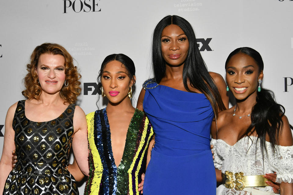 NEW YORK, NEW YORK - JUNE 05: (L-R) Sandra Bernhard, Mj Rodriguez, Dominique Jackson, and Angelica Ross attend FX Network's "Pose" season 2 premiere on June 05, 2019 in New York City. (Photo by Dia Dipasupil/Getty Images)
