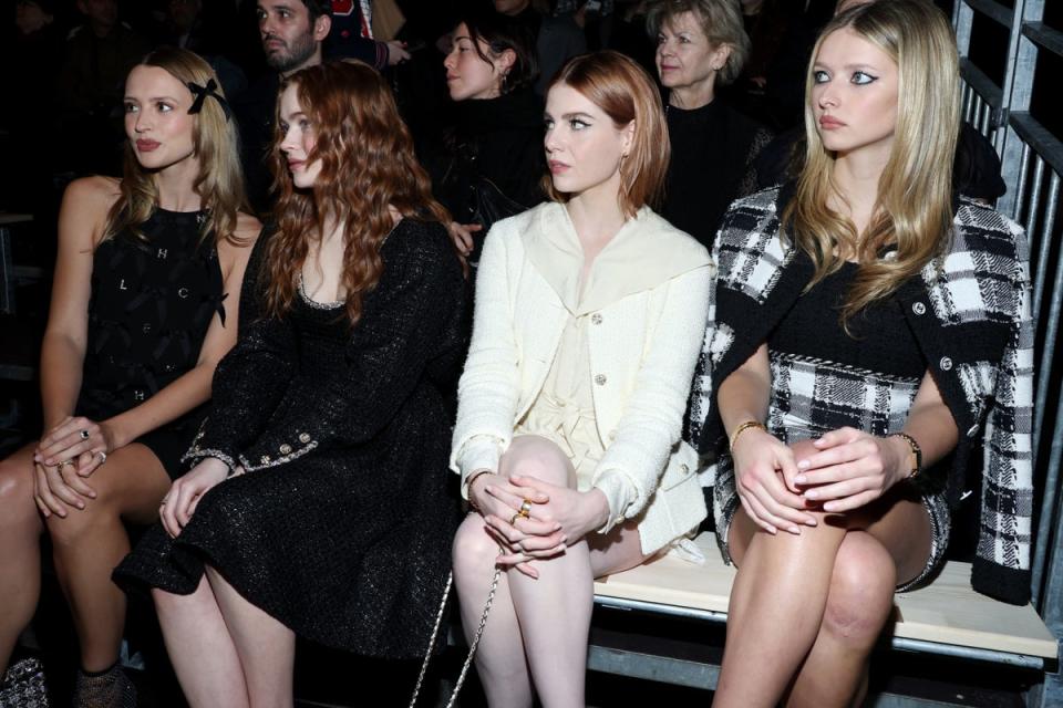 Apple sat by stars including  Sadie Sink and Lucy Boynton (Getty Images)