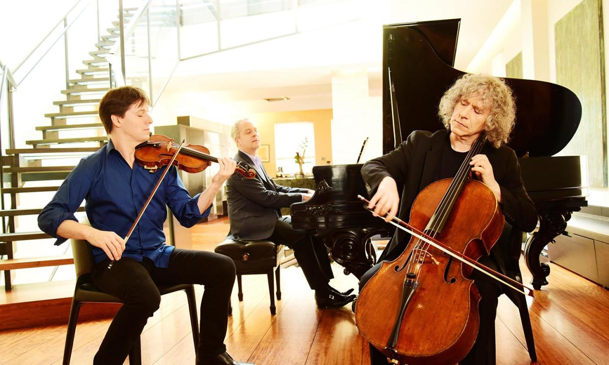 <span>Just for the fun of it … Joshua Bell (violin), Jeremy Denk (piano) and Steven Isserlis (cello).</span><span>Photograph: Shervin Lainez</span>