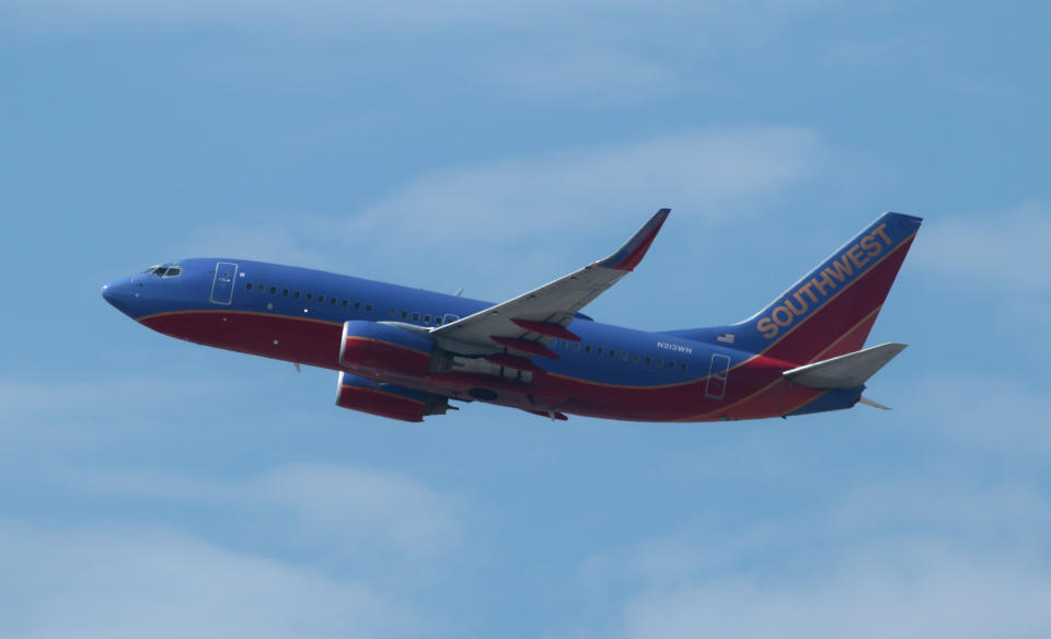 A Southwest Airlines flight was en route to Dallas from Seattle when crew members found a human heat onboard. (Photo: Gary Hershorn/Getty Images)