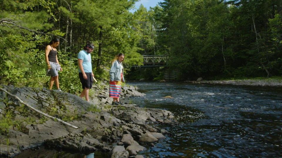 Joshua Odjick, Liam Watson and Sophia Sidarous on a trip to the lands that are sacred to the Mi'kmaq.