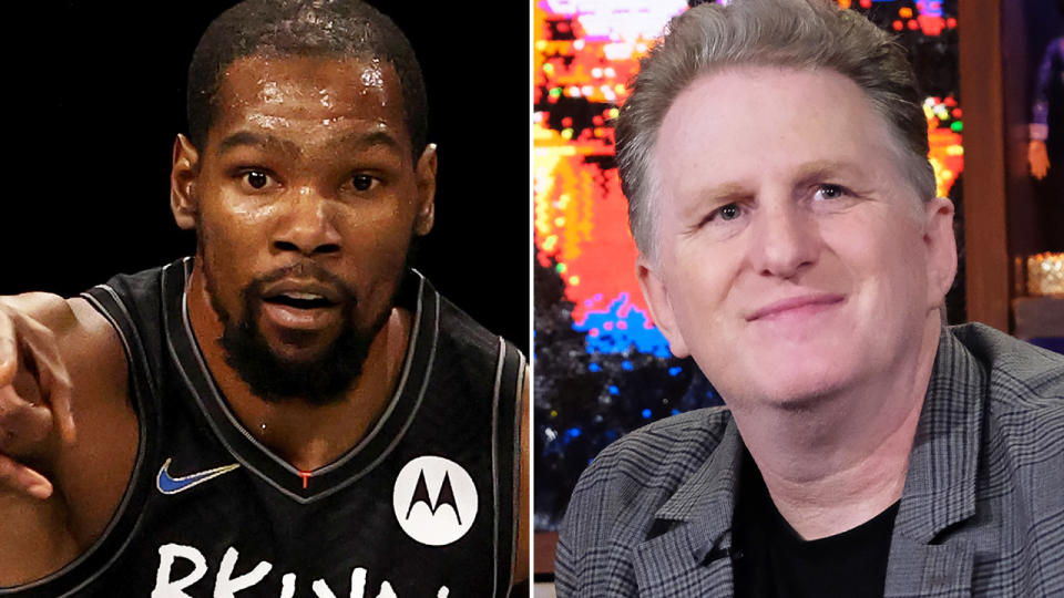 NBA star Kevin Durant has apologised after a series of abusive messages he exchanged with actor Michael Rapaport were shared on Twitter. Pictures: Getty Images