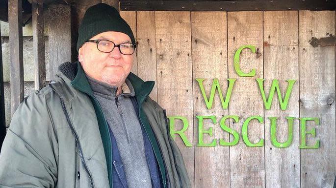 Chris Wicks outside CW Wildlife Centre