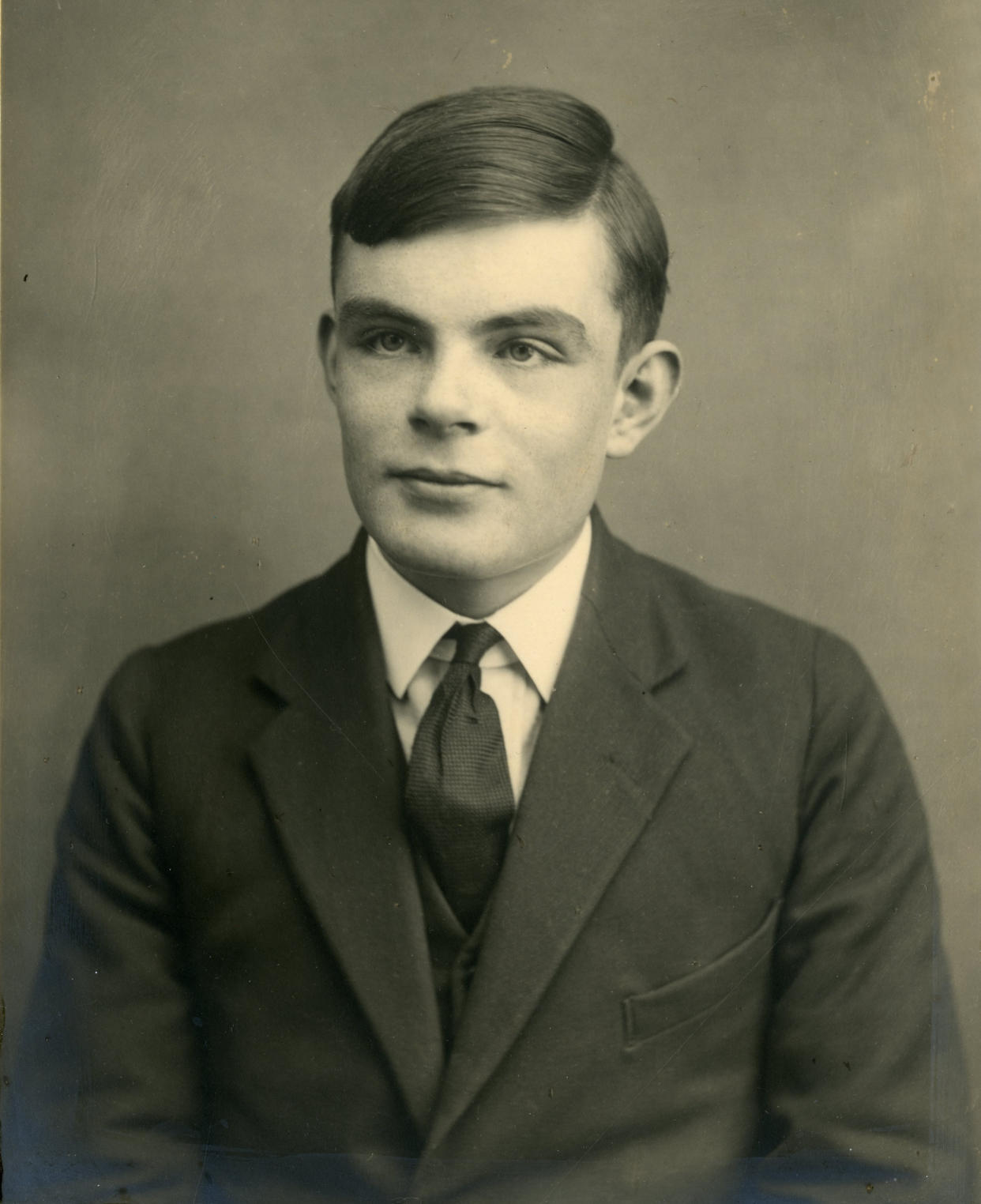 A portrait of the Alan Turing, who helped break the Germany's Enigma Code during World War II. / Credit: The Sherborne School