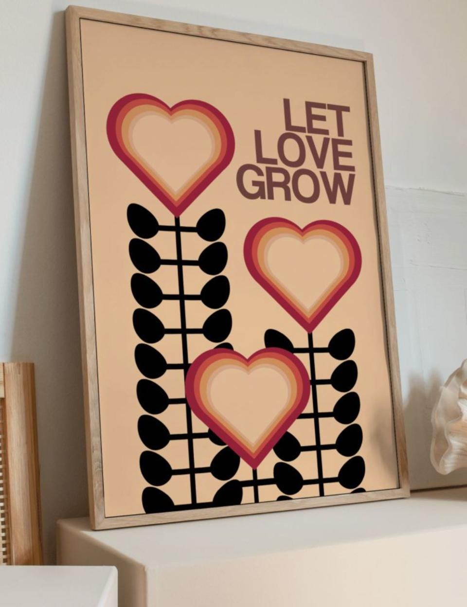 Affiche pour une décoration de Saint-Valentin