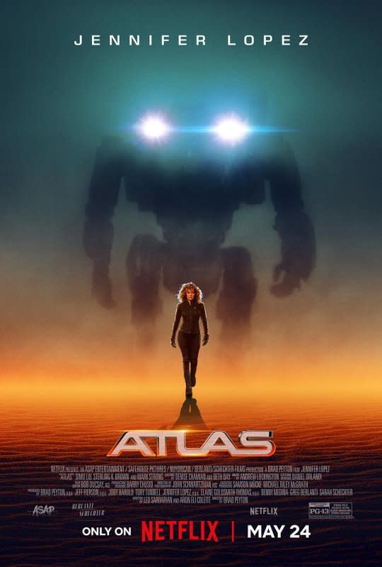 Jennifer Lopez stars in the sci-fi action thriller "Atlas." Photo courtesy of Netflix