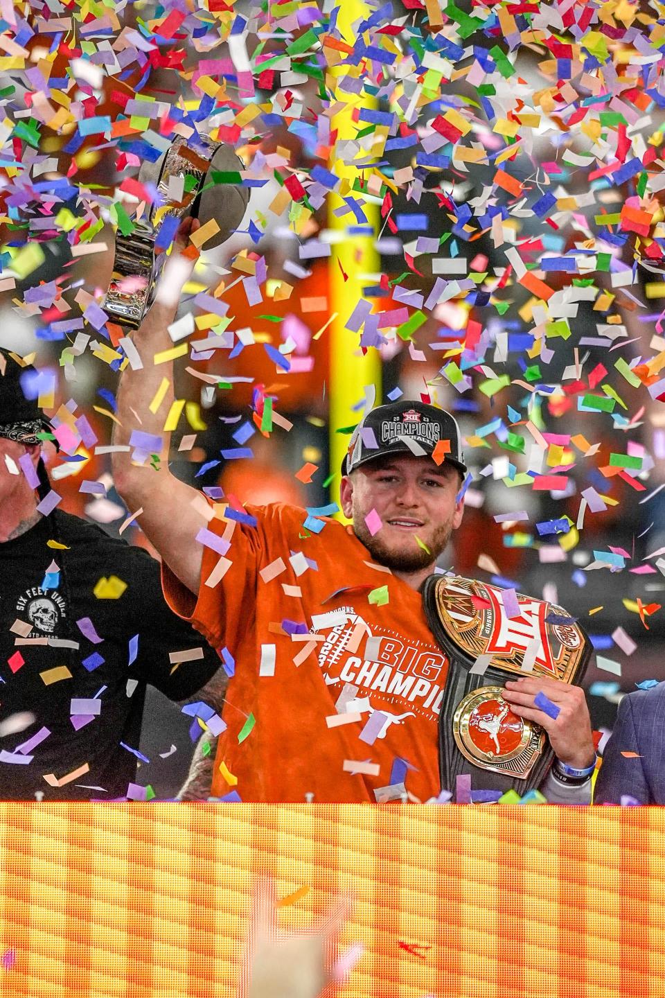 Texas quarterback Quinn Ewers played at 195 pounds last season in leading the Horns to the College Football Playoff. On the newly released roster, he is listed at 205 pounds. Spring football starts March 19.