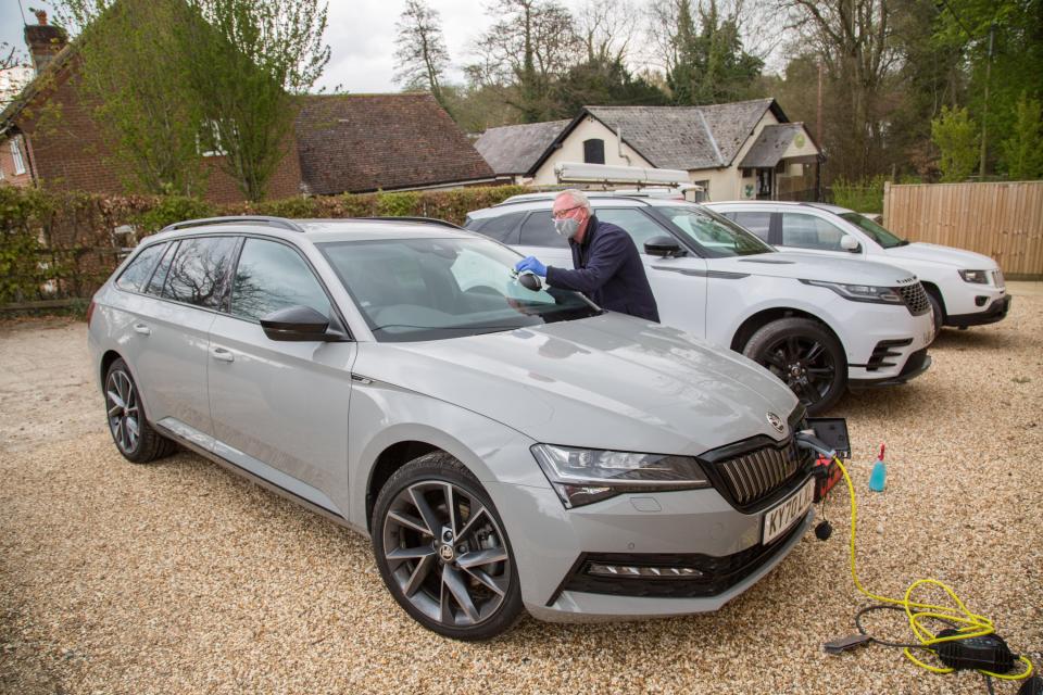 A windscreen chip can quickly develop into a crack over winter. (PA)