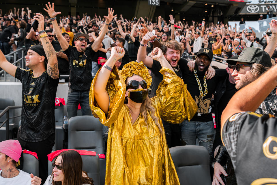 Sia at the 2022 MLS Cup match.