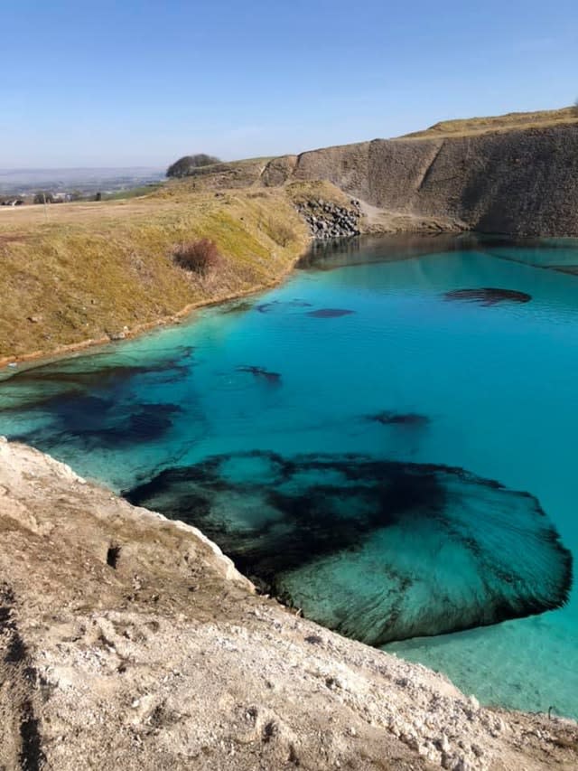 Coronavirus lagoon dyed black