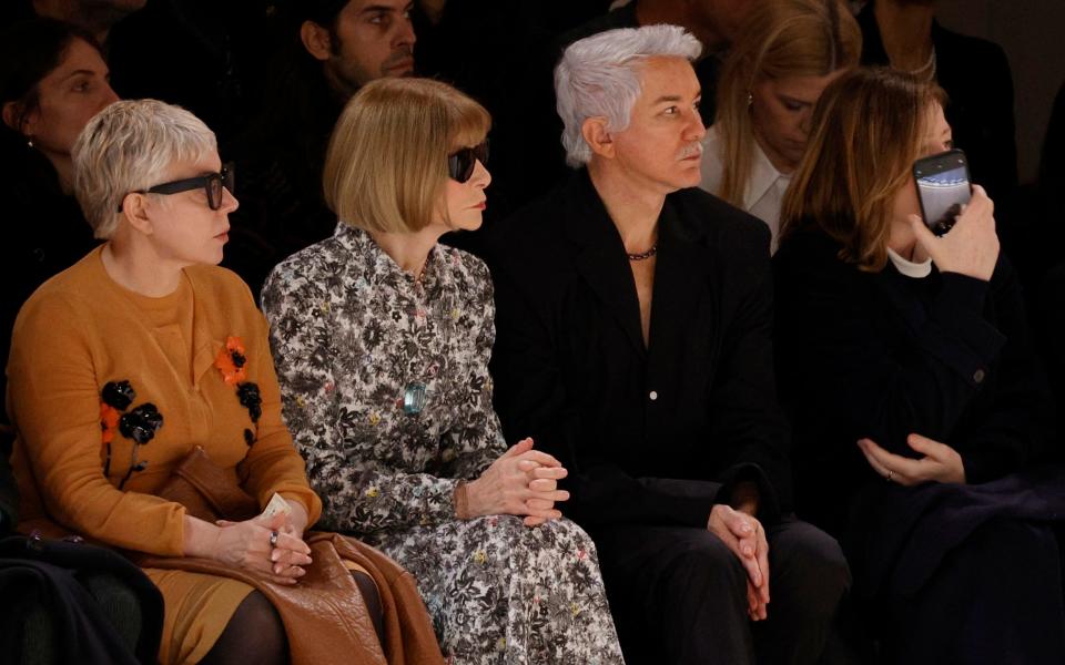 Catherine Martin, Anna Wintour and Baz Luhrmann on the front row