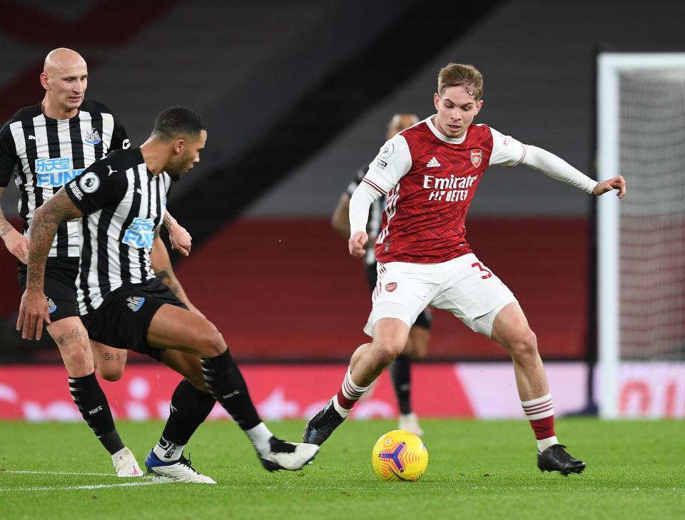 Emile Smith Rowe is composed on the ball (Getty)