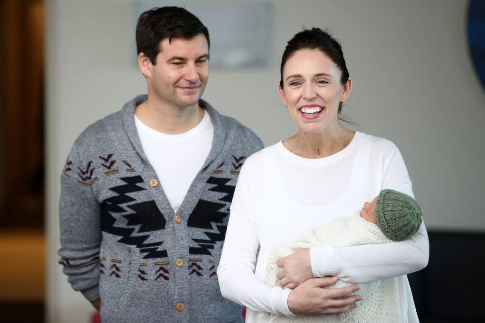 The New Zealand PM made history when she gave birth last June [Photo: Getty]