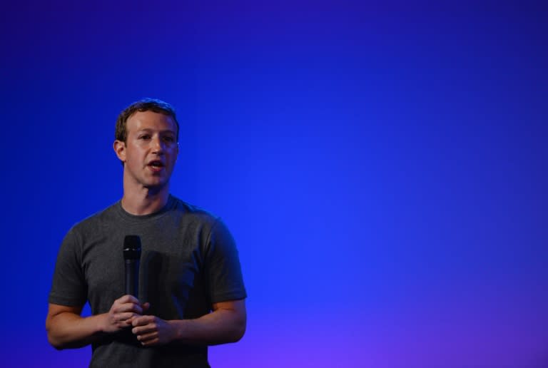 US chairman and chief executive of Facebook Mark Zuckerberg announces the Internet.org Innovation Challenge in New Delhi on October 9, 2014