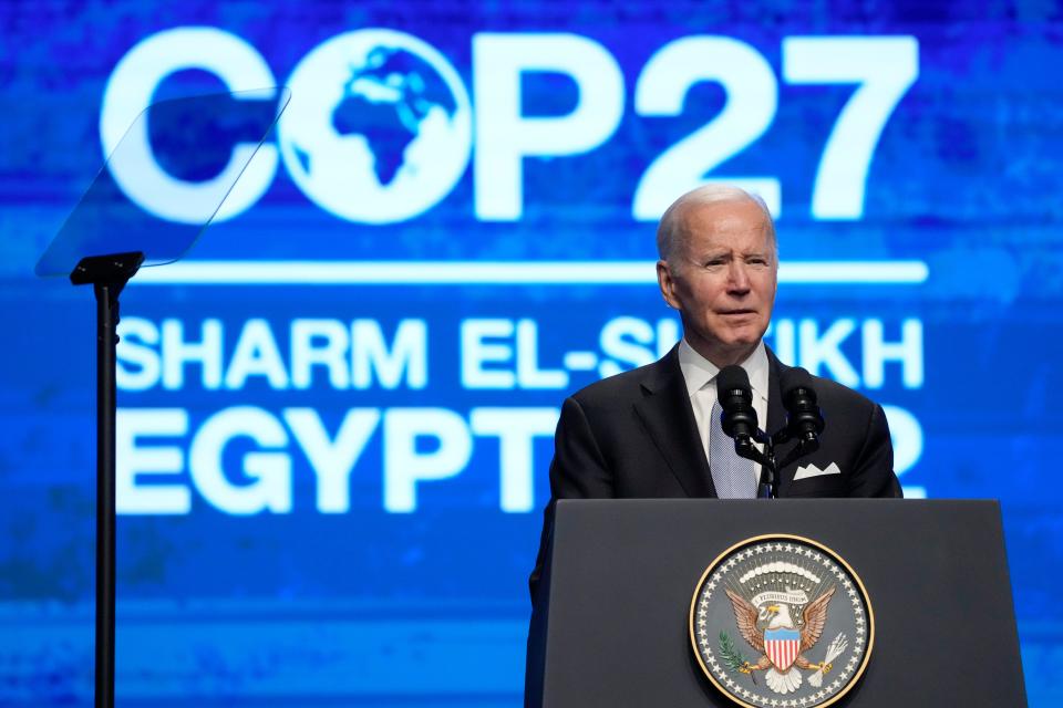 Biden addressing  the summit (AP)